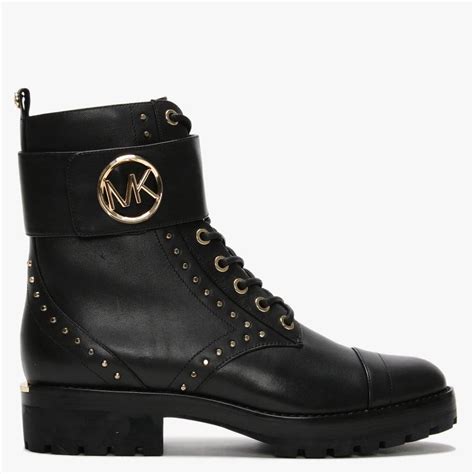 michael kors tatum leather combat boots|michael kors kara bootie.